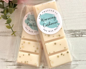 Warming cashmere soy wax melts. Strong, highly fragranced, highly scented wax melt. Laundry wax melt. Snap Bars. Home Fragrances