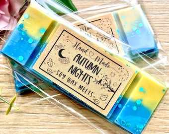 Autumn nights soy wax melt snap bars