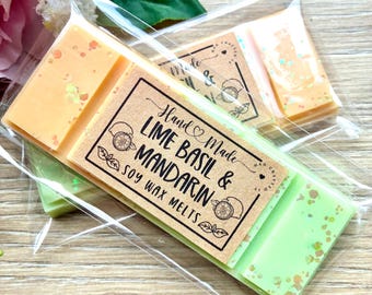 Lime Basil and Mandarin soy wax melts