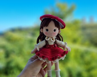 Amanita The Mushroom Girl - Amigurumi Doll Crochet Doll