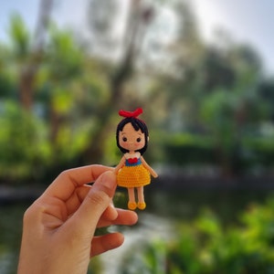 Amigurumi Miniature Snow White Doll Gift, Amigurumi doll, amigurumi crochet doll, handmade gift, Miniature snow white, miniature doll gift