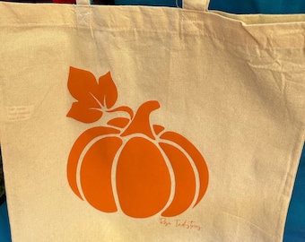 Bolsa de mano con forma de calabaza, bolsa de mano de lona, bolsa de mano con estampado de calabaza, bolsa de mano de Halloween