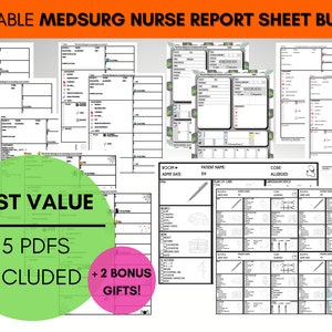 4 Patient Nurse Report Printable, 1 Patient Nurse Report Sheet, SBAR RN Handoff, Simple Full Patient Assessment, Spooky Halloween Bundle PDF