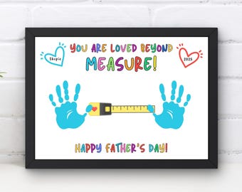 Father's Day Dad Handprint Craft | Printable Baseball Handprint Art | First Father's Day Gift | Daycare Preschool Handprint Activity