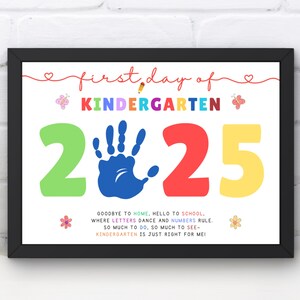 Kindergarten Handprint Art: First Day of School Keepsake (PDF Download)