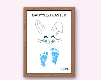 Baby's First Easter Footprint Art: Keepsake Craft (PDF)