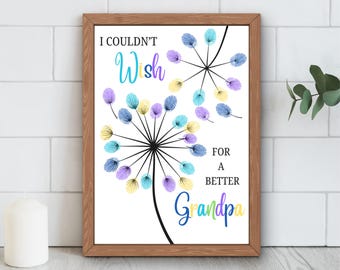 Grandpa Handprint Art: Father's Day Keepsake Gift (PDF Download)