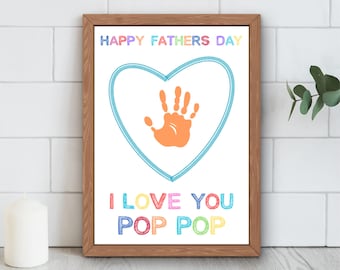 最高のPOP POP Ever父の日手形記念品、おじいちゃんへのDIY