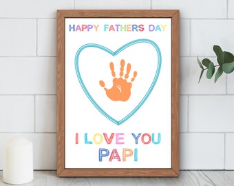 Father's Day Handprint Art: DIY Papi Keepsake (Digital Download PDF)