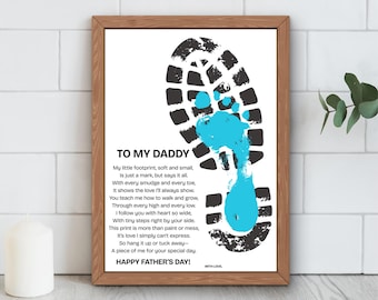 Father's Day Footprint Art: DIY Keepsake Gift (Digital Download PDF)