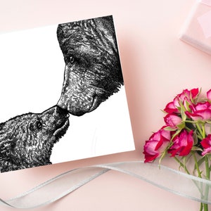 Carte maman ours, carte mère, carte amour pour maman, carte pour maman