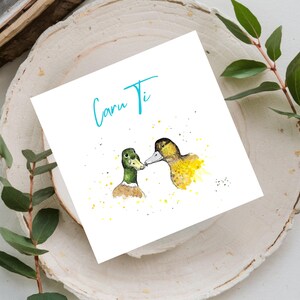 Carte de voeux d'amour Carte de voeux Caru Ti galloise Carte de Saint Valentin