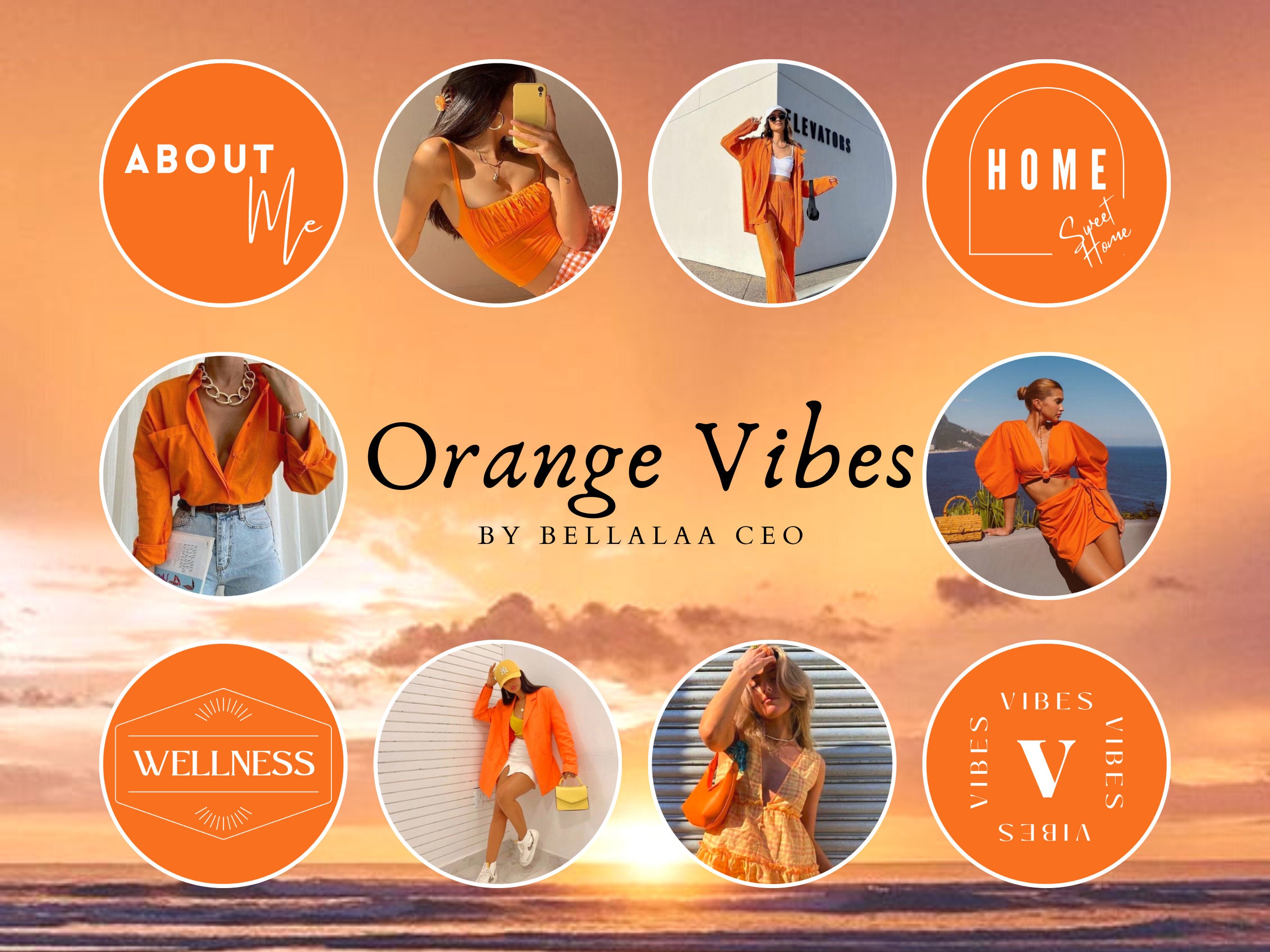50 Orange Vibes Instagram Story Highlight Covers Instagram Icons