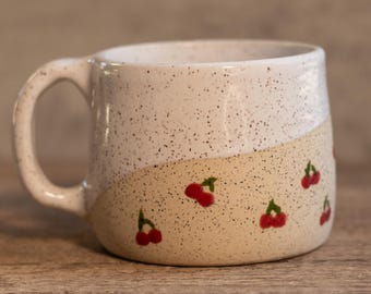 Cherry Speckled Ceramic Mug