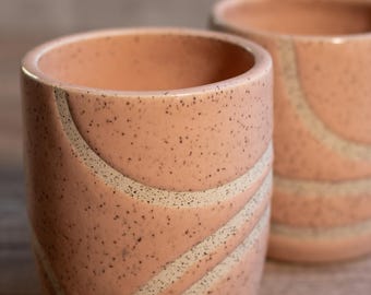 Blush Speckled Ceramic Tumbler