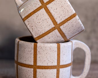 Grid Ceramic Mug
