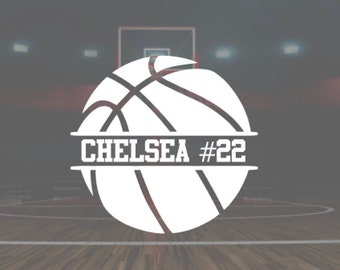 CUSTOM BASKETBALL DECAL, Personalized Basketball Decal, Basketball team, Basket ball name decal, Basketball Season