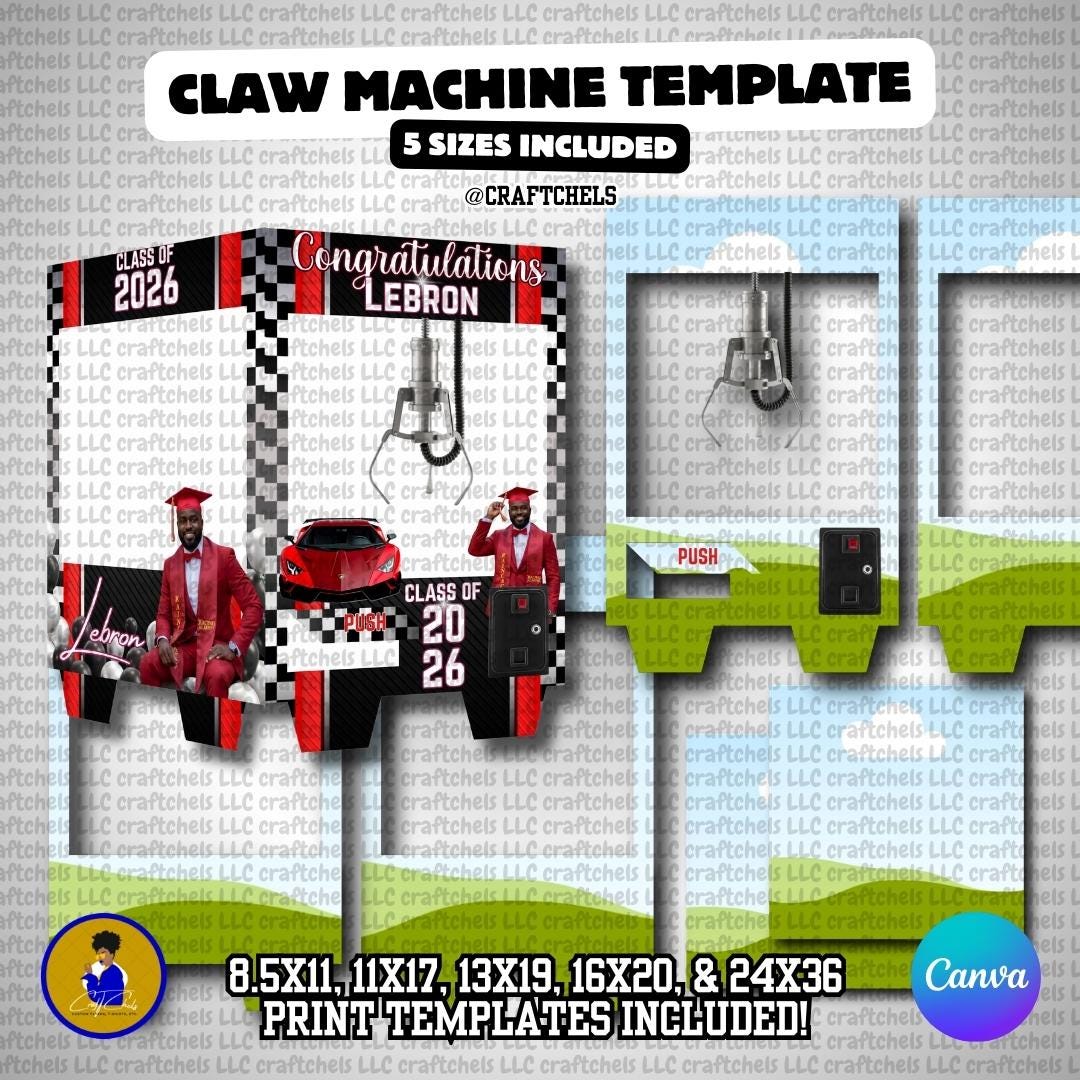 Claw Machine Template (BLANK) | Editable Claw Machine | Editable Arcade ...