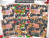 Kids Christmas Game Board Bundle | 6 Editable Canva Templates | 20” Printable Kids Christmas Games | Kids Christmas Board Game Holiday Party