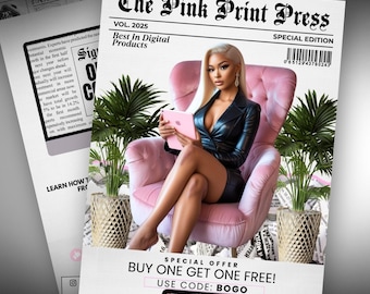 Website Template Newspaper Aesthetic | Canva Website Template | Editable Website Design | Canva Pro Template for Creatives & Businesses