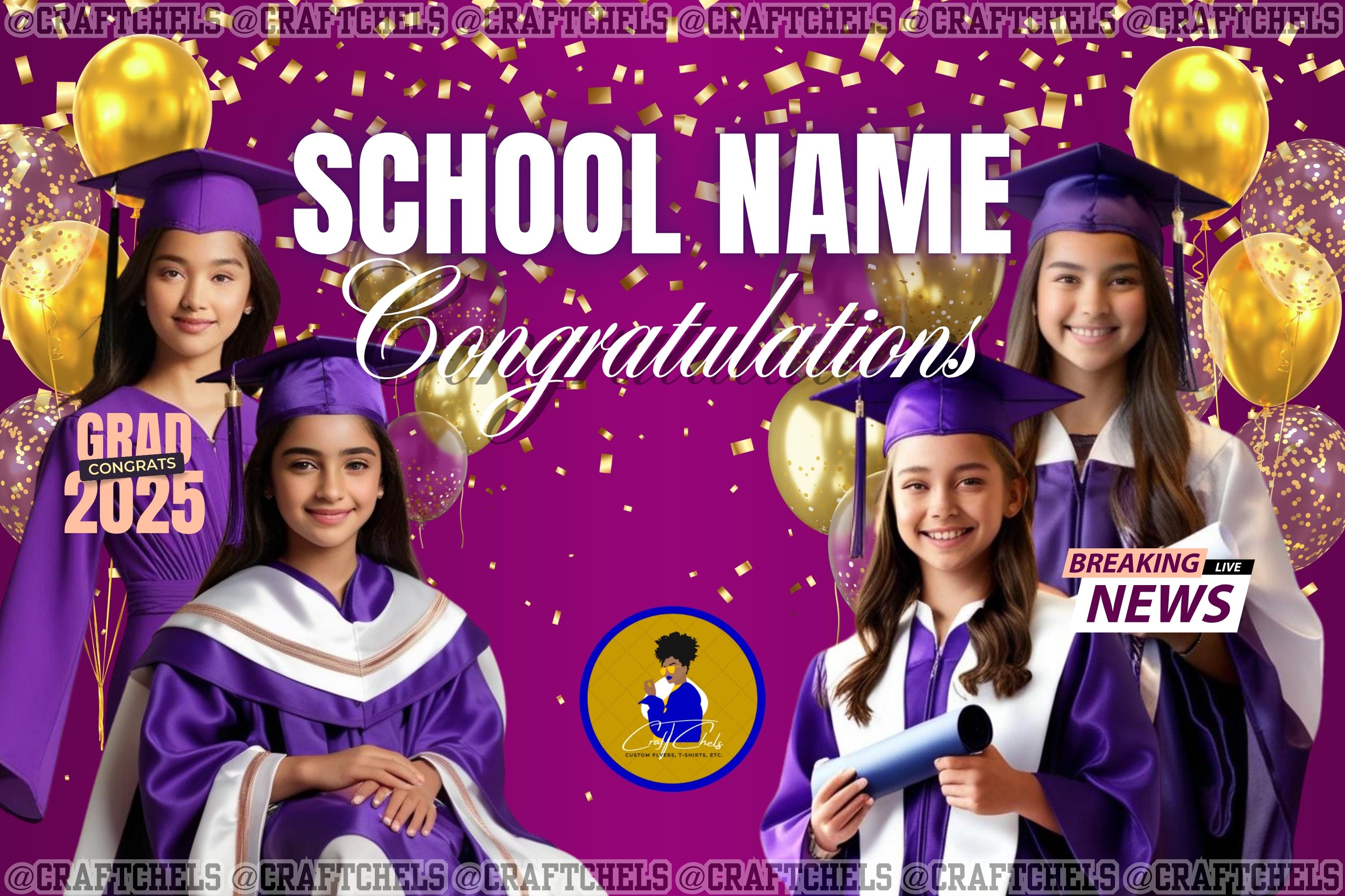 Graduation Clacking Fan Grad Clack Fan Template | Graduation Fans Canva Template – Set of 5 ...
