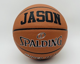Customized Personalized Spalding Super Tack Pro Basketball Indoor Sizes 29.5&quot; 28.5” or 27.5&quot;