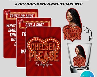 Resha please card game template ( PINK )