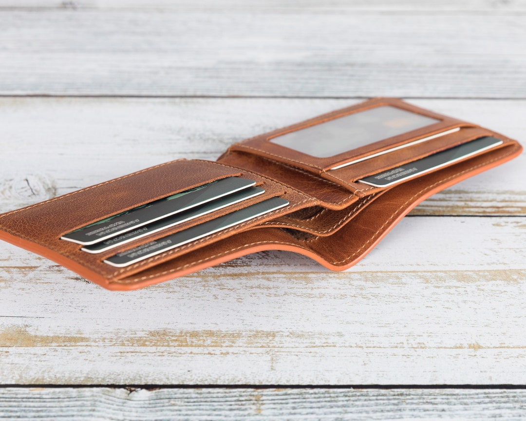 Personalized Mens Wallet, Real Leather Men's Wallet, Graduation Gift