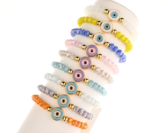 Christmas Gift For Mom | Christmas Gift For Her | Evil Eye Bracelet |  Evil Eye  | Personalized Name Bracelet |  | Custom Name Bracelet