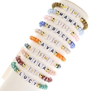 Custom Name Beaded Bracelet | Crystal Bracelet | Friendship Bracelet | Personalized Name Bracelet