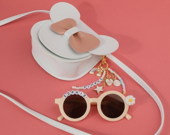 Sunglasses with name | Floral Daisy Sunglasses | Personalized Name Purse | Baby Girl Sunglasses | Personalized Kids Sunglasses | Hand Bag