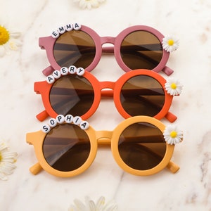 Floral Daisy Girls Personalized Name Sunglasses Toddler Gift Kids Gift Babies Gift Baby Girl Personalized Birthday Gift Sunglasses image 6