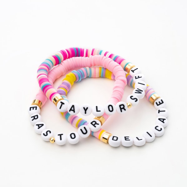 Eras Tour Friendship Bracelets | Eras Tour | TS Bracelet |Taylor Swift Eras Tour Bracelets | Custom Name Beaded Bracelet | Beaded Bracelet