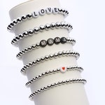 Silver Bead Bracelets