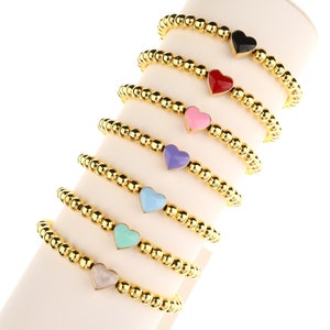 14K Gold Filled Silver Bead Custom Name Bracelet | Heishi Bracelet | Gift For Her | Mom Bracelet | Beaded Bracelet | Custom Name Bracelet