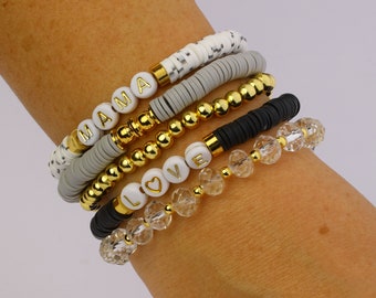 ちびmama*☺︎☺︎* Mama Bracelet | Custom Mom Bead Bracelet | Mother's Day