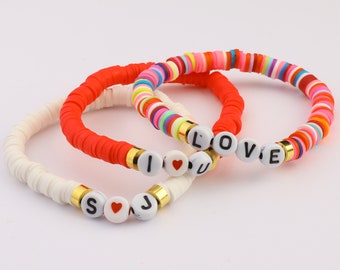 Christmas Gifts |  Custom Name Christmas Bracelet  | Custom Name Beaded Bracelet | Bracelet | Gift For Her | Mom Bracelet | Beaded Bracelet