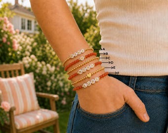 Personalized Friendship Bracelet, Custom Name Bracelet, Gemstone Best Friend Bracelet, Matching BFF Bracelet, Friendship Gift for Her