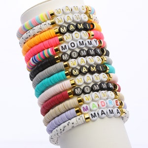 Mothers Love Bracelet | Mothers day bracelet | Heishi Bracelet, Mothers Bracelet | Mother’s Day Bracelet | Mama Bracelet |
