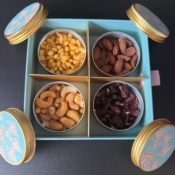 Dry Fruits Gift Box with with 3oz Jars ( Dry Fruits Not Included)