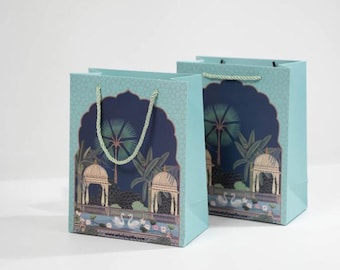 10pcs Premium Gift Bags Garden Palace (Pichwai) Design