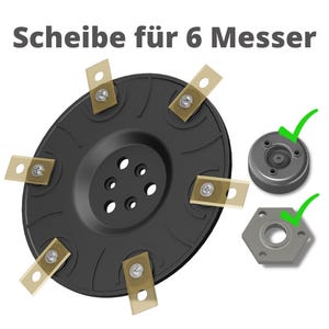 Für Worx Landroid 6 Klingen Messerscheibe M500 M700 WR167E WR141E uvm Messer Tuning glasfaserverstärkter Spritzguss