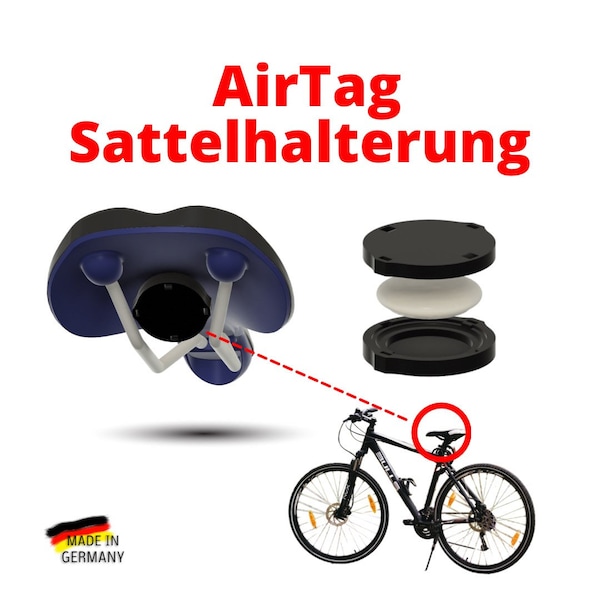 Für Apple AirTag Fahrrad Halterung für den Sattel Universal Case E-Bike, GPS Air Tag