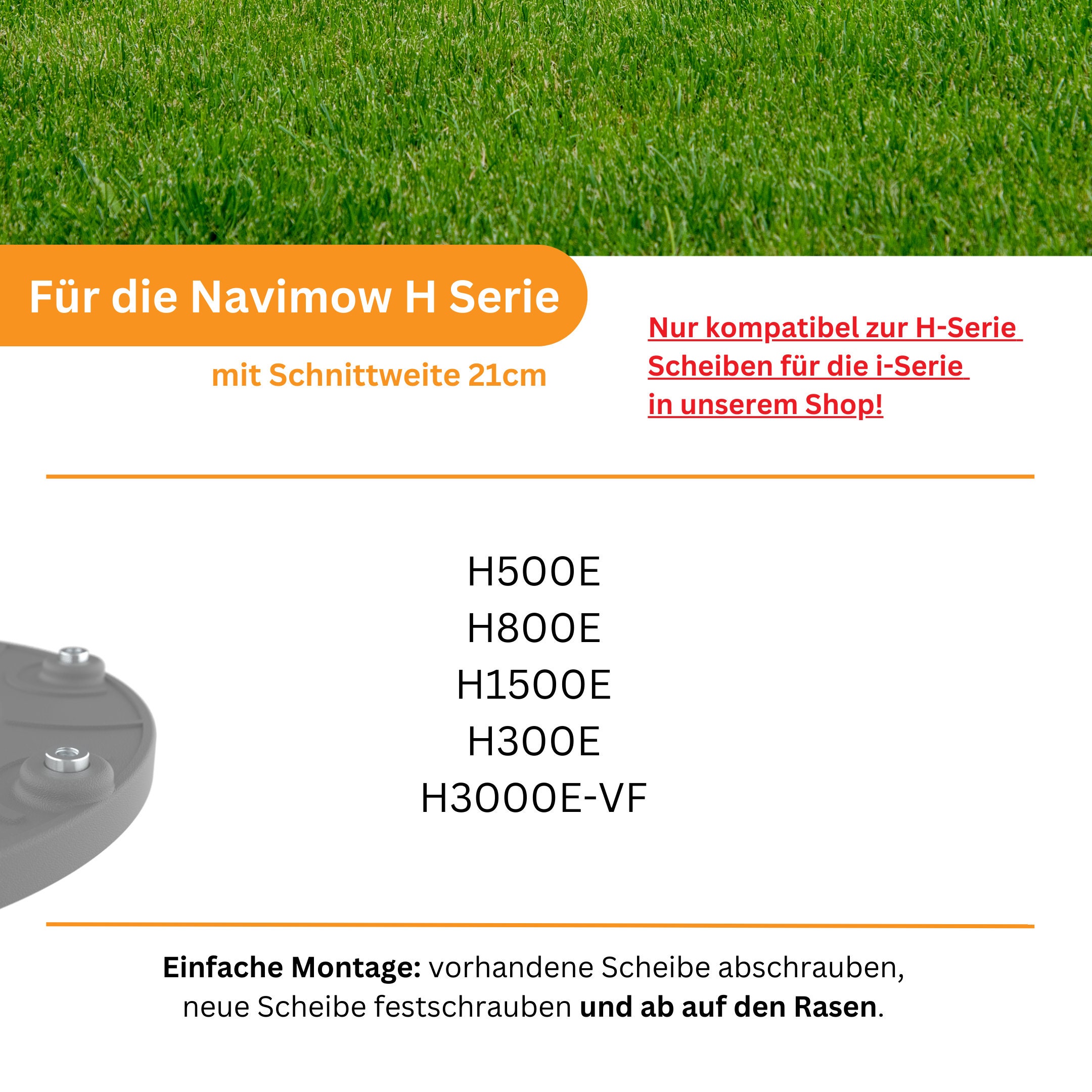 Heavy Duty Messerscheibe Aus Edelstahl/Alu Für Segway Navimow H500e/h800e/h1500e – Mit 7 Klingen Für Perfekten Rasenschnitt