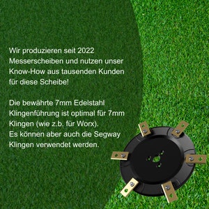 6 knife disc for Segway Navimow H series H500E, H800E, H1500E & H3000E-VF 6 blade knife plate Made in Germany image 5