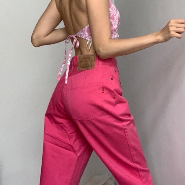Pink Jeans Etsy