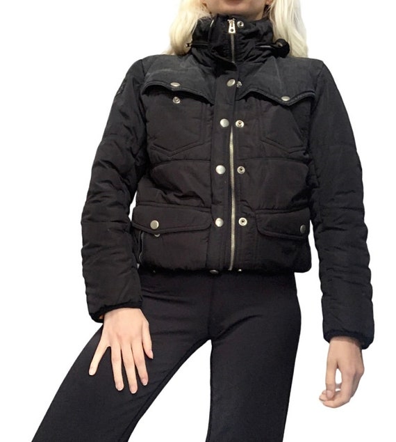 Y2k diesel utility puffer jacket drawstring multi poc… Gem