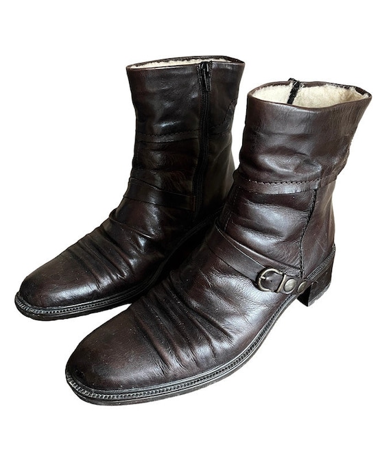 00s side zip boots archive Y2K 00s archive engineer boots sidezip y2k