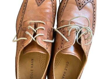 Cole Haan Country Vintage Cognac Brown Leather Split Toe Oxfords Brogue Men 11.5 Cole Haan Country Vintage Cognac Brown Leather Split Toe  main image 2