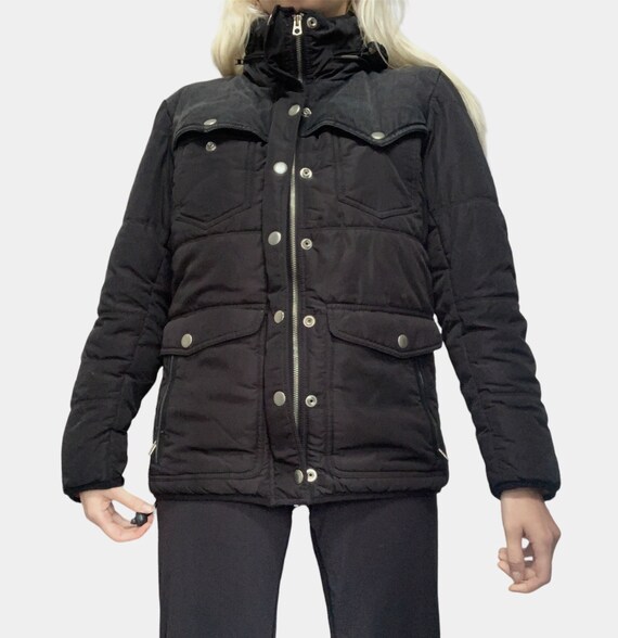 Y2k diesel utility puffer jacket drawstring multi poc… Gem